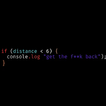 Artwork thumbnail, Programmer Social Distancing - JavaScript Humor by J Bigglesworth