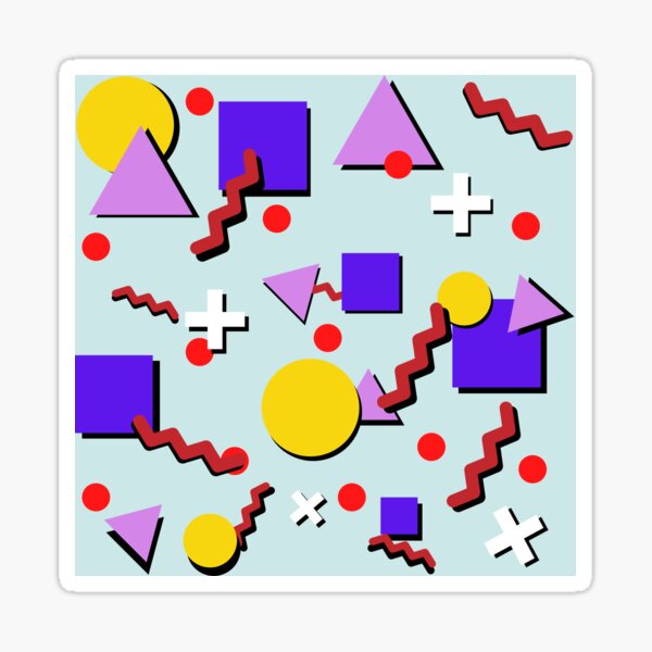 80s Retro Geometric Funky Pattern Sticker