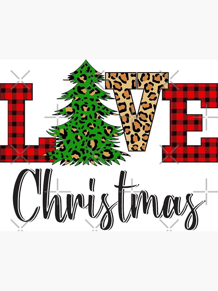 Buffalo Plaid Christmas Cheetah, Funny Love Merry Christmas Xmas Tree  Leopard Animal Print Poster for Sale by PrintOfi