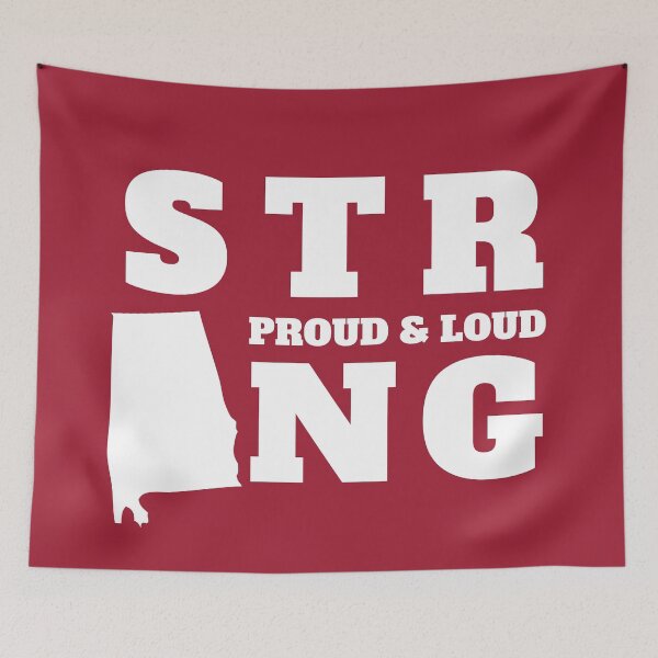 Item preview, Alabama Strong Proud and Loud My State Love Map US American Hometown designed and sold by elhefe.
