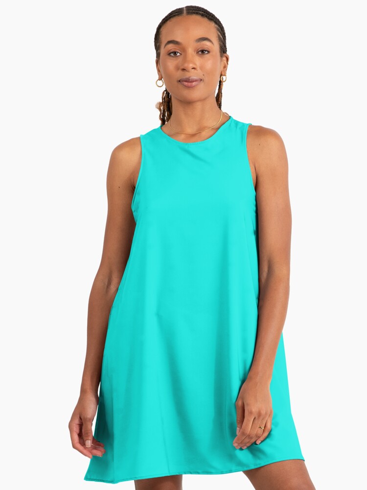 flowy turquoise dress Azure Flowy Chiffon Front Twist Maxi Dress main image 1