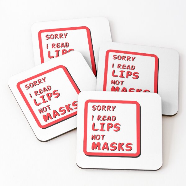 Item preview, Sorry I read lips, not masks.red designed and sold by Studio Bako.