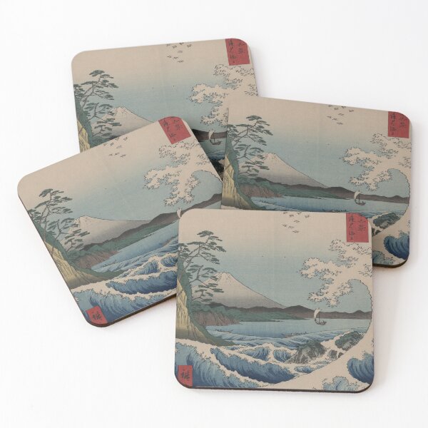 Item preview, Japanese Traditional Woodprint 1850's Mt Fuji with Large Sea Waves designed and sold by UnleyDesign.