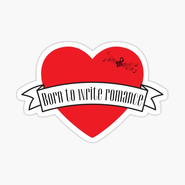 Born to Write Romance Sticker