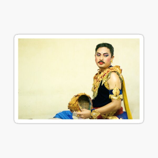 Balinese Dancer Behind the Scene Sticker