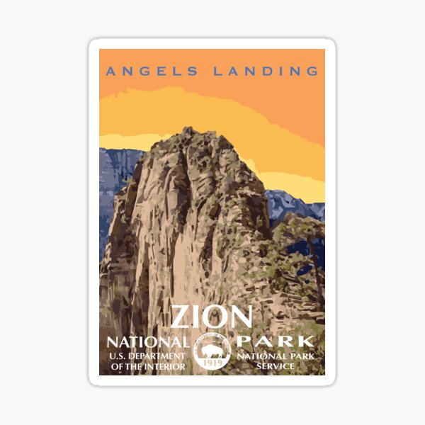 Vista previa del artículo con la obra «Angels Landing - Parque Nacional Zion», diseñado y vendido por PlaidMoose.