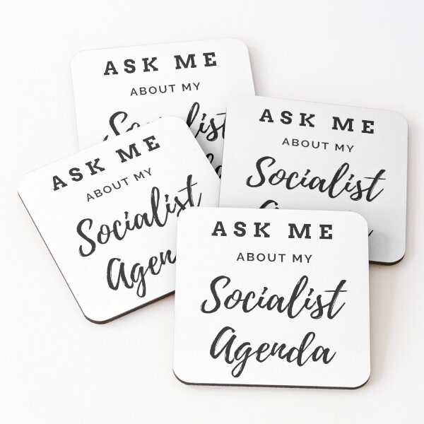 Item preview, Ask Me About My Socialist Agenda designed and sold by PoliticalJam.