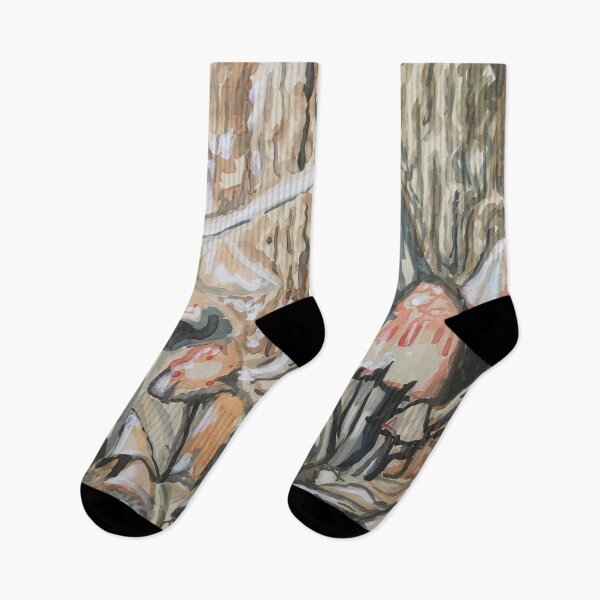 Item preview, mushrooms under a tree .   @ayallaaroyoart designed and sold by Ayala Aroyo.