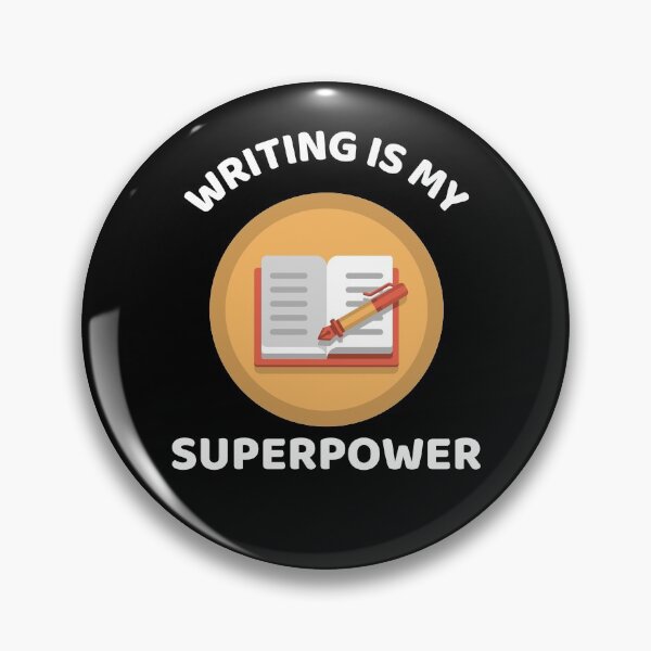 Item preview, Writing is my Superpower  designed and sold by SocialStreet.