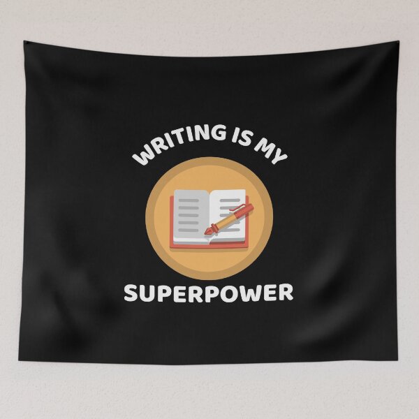 Item preview, Writing is my Superpower  designed and sold by SocialStreet.