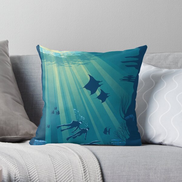 Deep Blue Throw Pillow