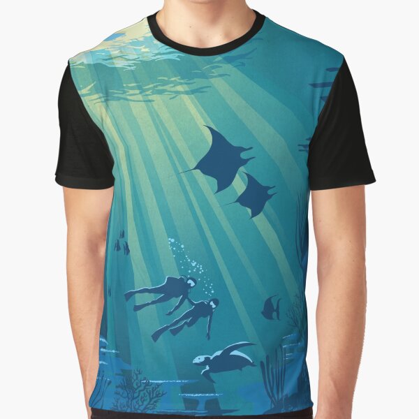 Deep Blue Graphic T-Shirt
