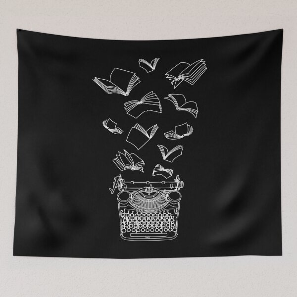 Item preview, Author Writer Typewriter Flying Books designed and sold by GrandeDuc.