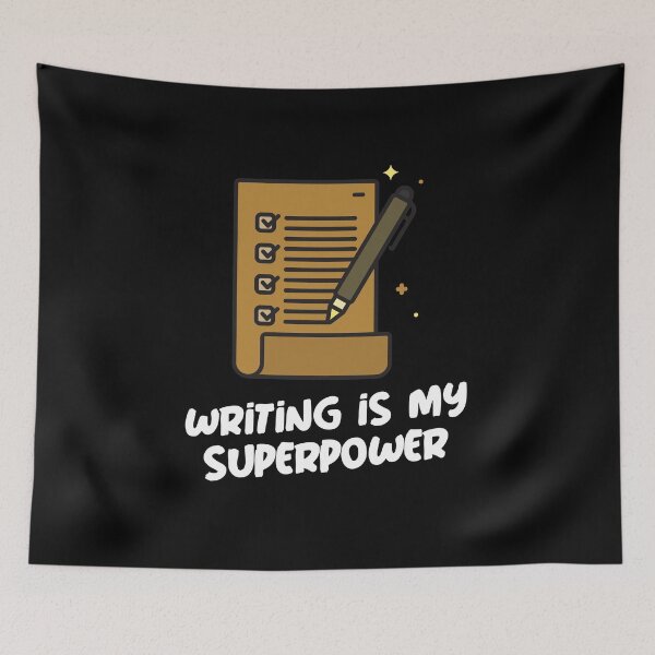 Item preview, Writing is my Superpower  designed and sold by SocialStreet.