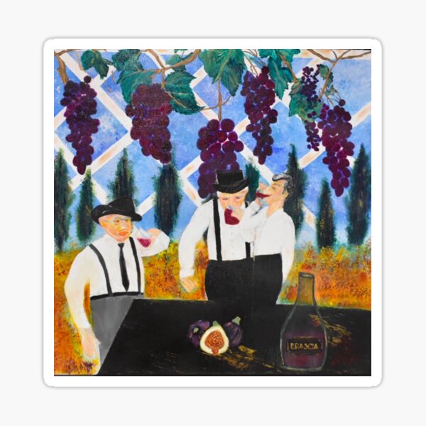 Italian Family Art The Brascia Family By Concetta Ellis Sticker