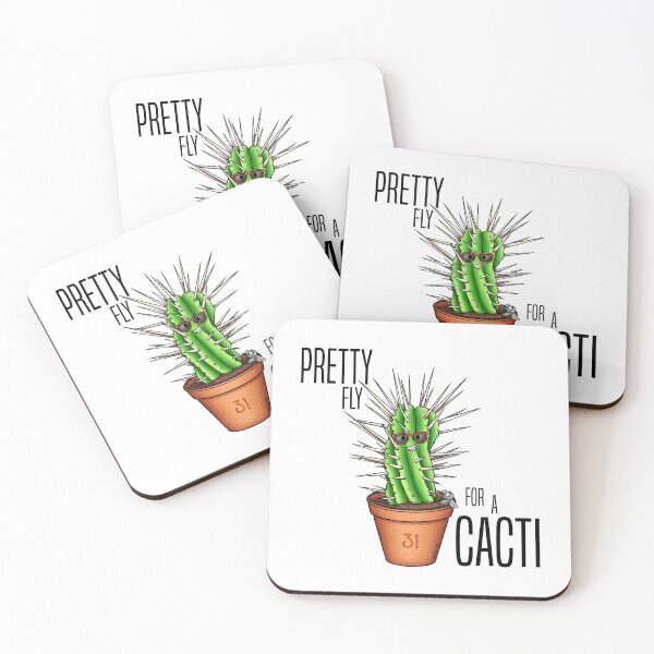 Item preview, Pretty Fly For A Cacti - Cactus pun digital artwork by Empress Eyrie designed and sold by EmpressEyrie.