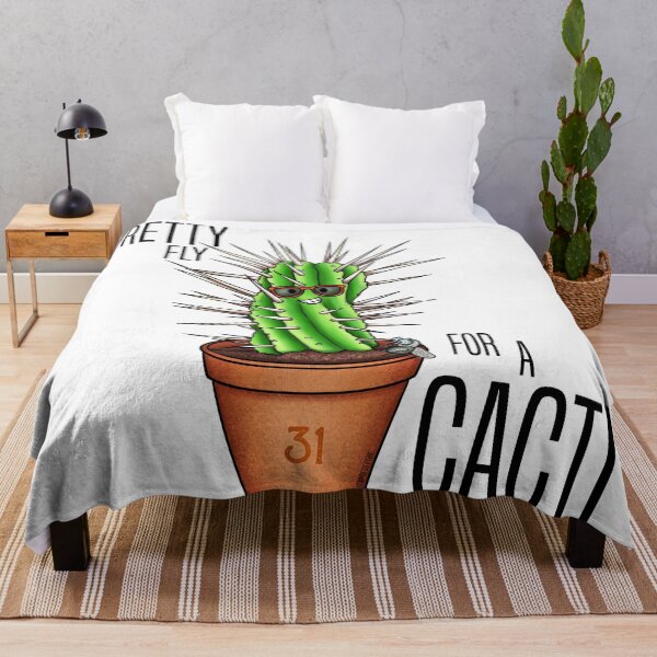 Item preview, Pretty Fly For A Cacti - Cactus pun digital artwork by Empress Eyrie designed and sold by EmpressEyrie.