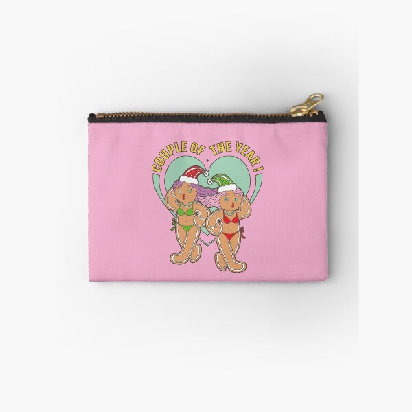 Item preview, Gingerbread Lesbian Lover- Couple of the Year | Pink Background | Curious Eyeball designed and sold by CuriousEyeball.