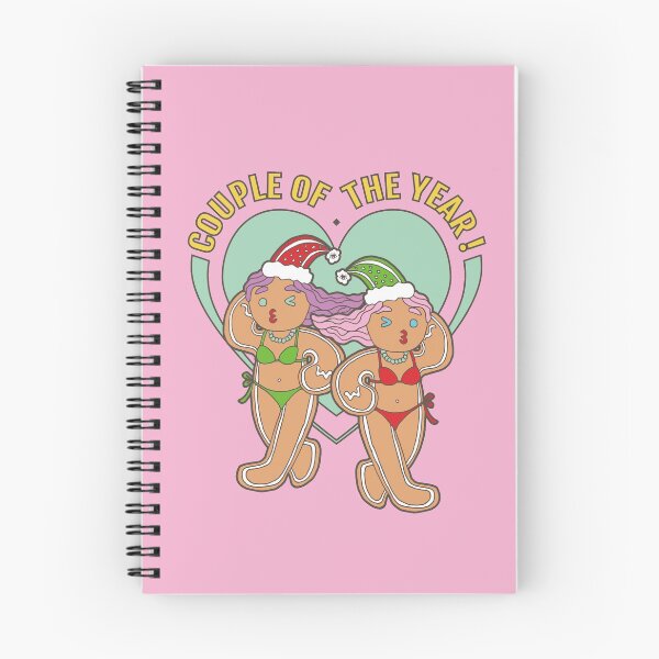 Item preview, Gingerbread Lesbian Lover- Couple of the Year | Pink Background | Curious Eyeball designed and sold by CuriousEyeball.