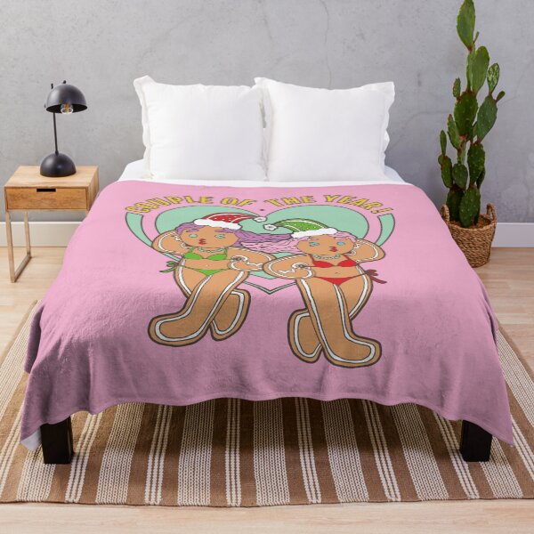 Item preview, Gingerbread Lesbian Lover- Couple of the Year | Pink Background | Curious Eyeball designed and sold by CuriousEyeball.