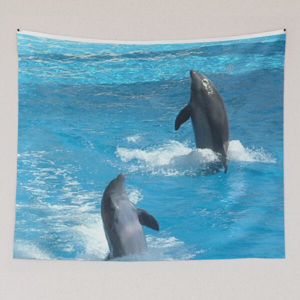 Item preview, 2 Playful Dolphins having Fun in the Water designed and sold by TANGELLACOUTURE.