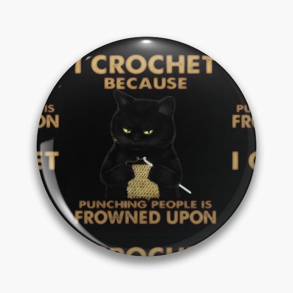 Aperçu de l'œuvre Je crochet parce que frapper les gens est mal vu créée et vendue par Ghostach.