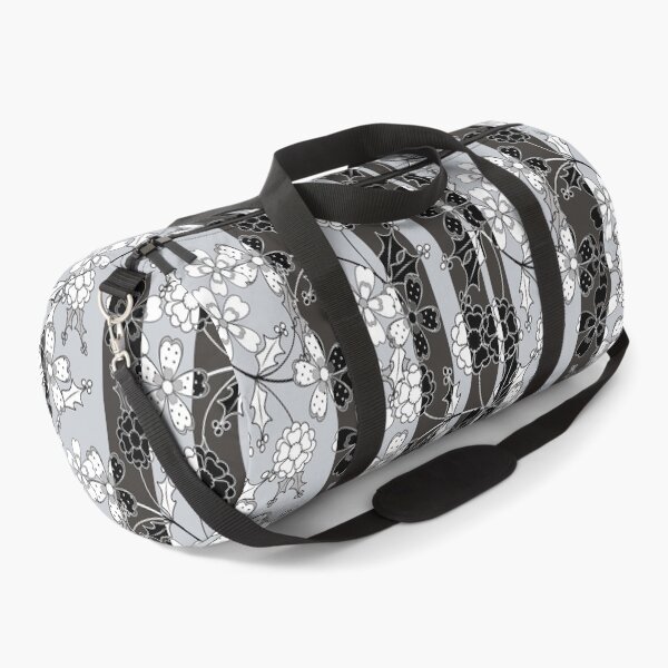 Item preview, The floral pattern.Black and white.Striped background. designed and sold by marinaklykva.