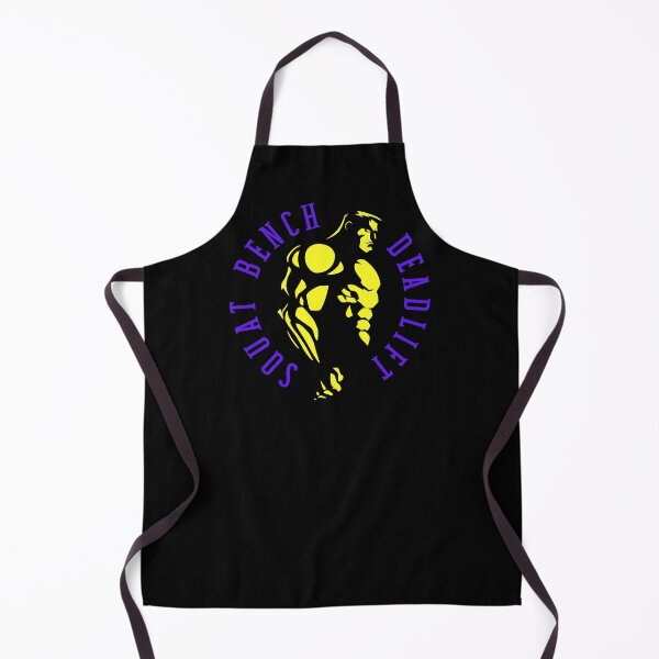Artikelvorschau, SQUAT BENCH DEADLIFT Jacked Gelb/Lila entworfen und verkauft von HeavyLiftGift.