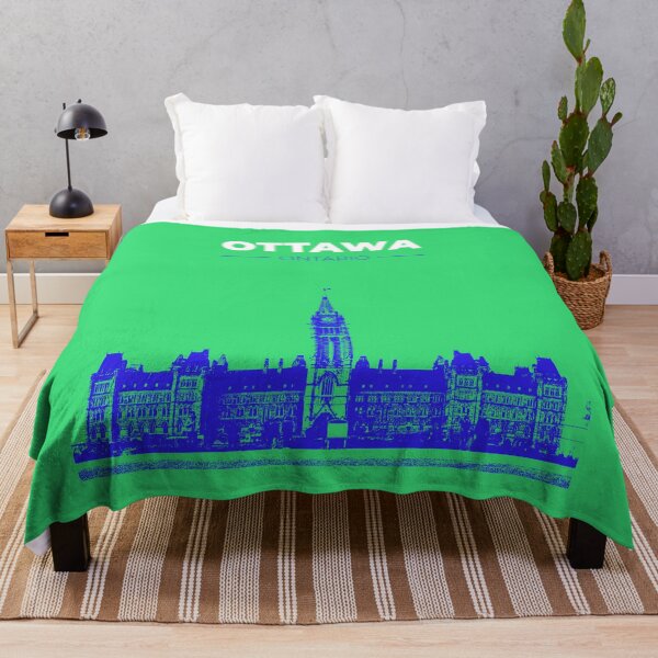 Item preview, Skyline, cityscape poster of Ottawa (green) designed and sold by CMYKStudio.