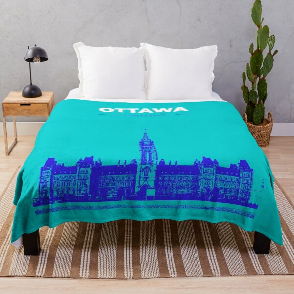 Item preview, Skyline, cityscape poster of Ottawa (blue) designed and sold by CMYKStudio.