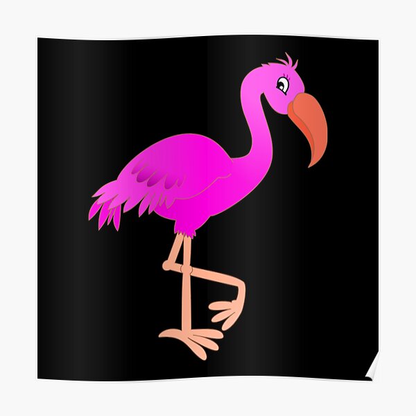 Funny Flamingo Youtuber Posters Redbubble - flamingo cowboy roblox