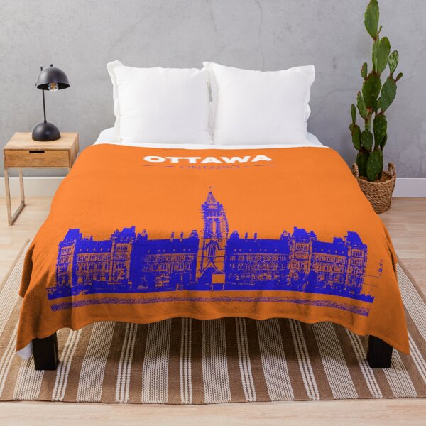 Item preview, Skyline, cityscape poster of Ottawa (orange) designed and sold by CMYKStudio.