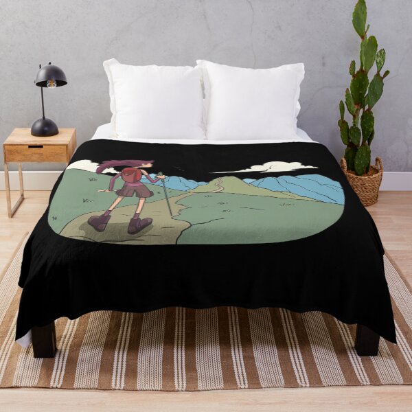 Item preview, Girl hiking in mountains to the peak designed and sold by Monkey Ful.