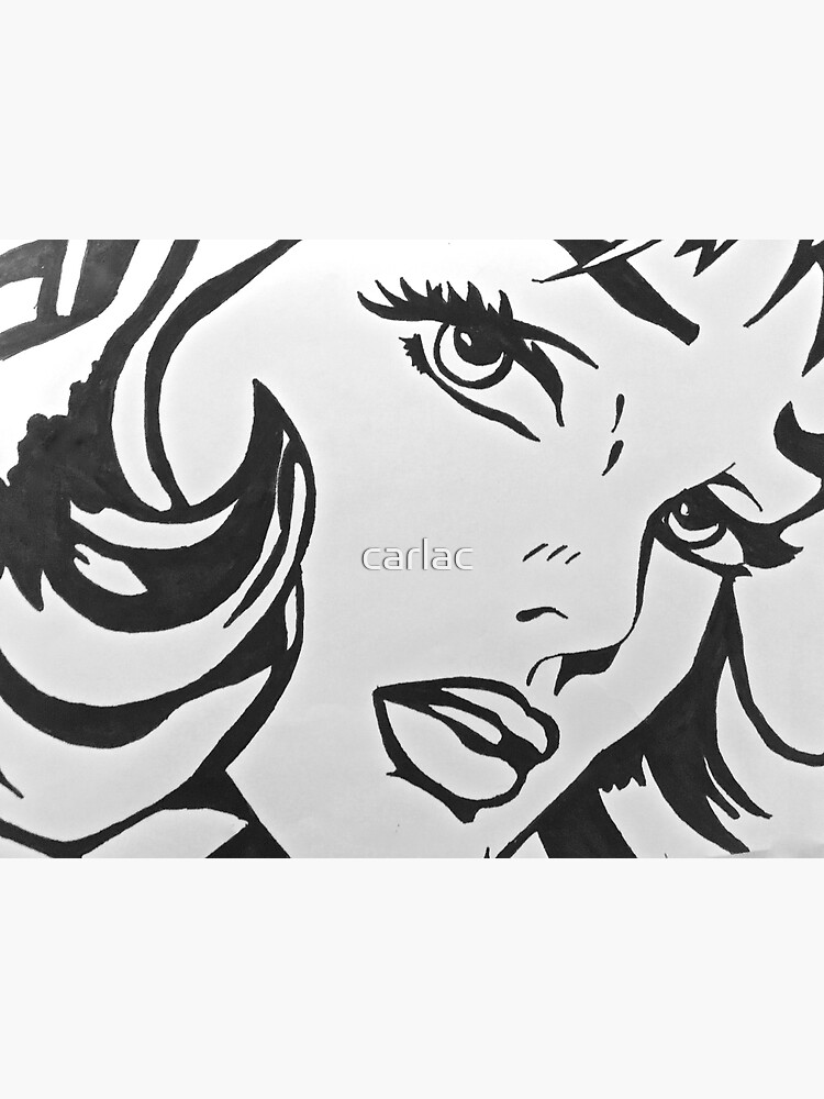 black-and-white-girl-photographic-print-by-carlac-redbubble