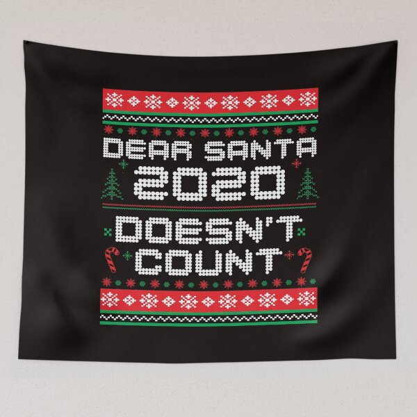 Item preview, funny christmas ugly sweater, dear santa 2020 doesn't count, christmas in quarantine 2020 gift  designed and sold by Majesticoo.