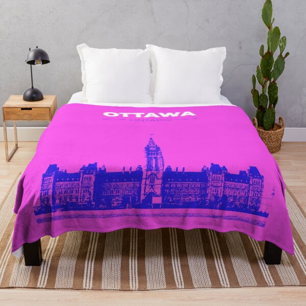 Item preview, Skyline, cityscape poster of Ottawa (pink) designed and sold by CMYKStudio.