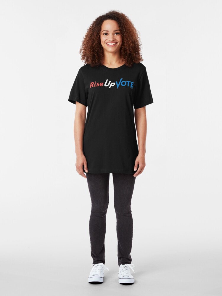 Alternate view of RiseUpVote.com1 Slim Fit T-Shirt