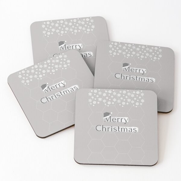 Item preview, Grey Christmas Greeting With Honey Comb Snowflakes  designed and sold by ArtbyCharmante.