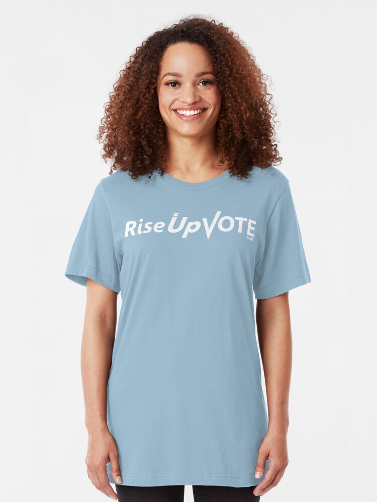 Alternate view of RiseUpVote.com Slim Fit T-Shirt