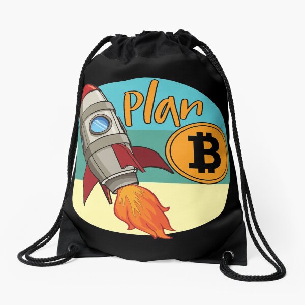 Bitcoin. Plan B and Crypto Drawstring Bag