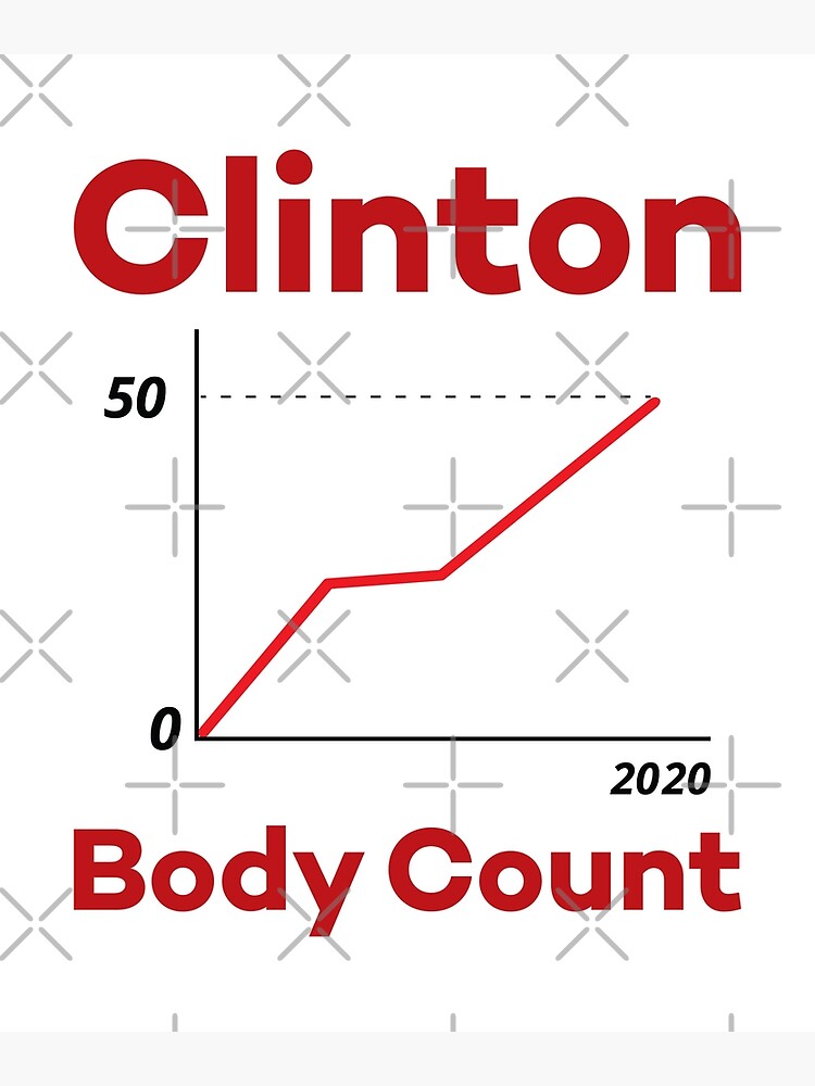 "Clinton Body Count 50 Graph" Photographic Print by Yosefka20 Redbubble