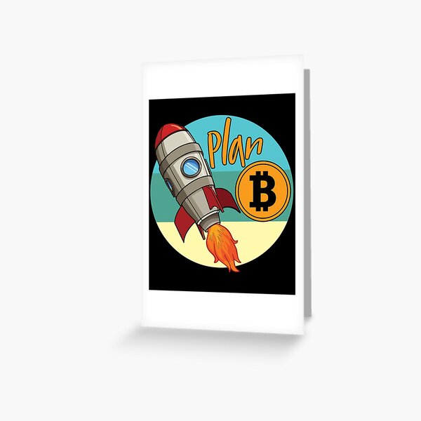 Bitcoin. Plan B and Crypto Greeting Card