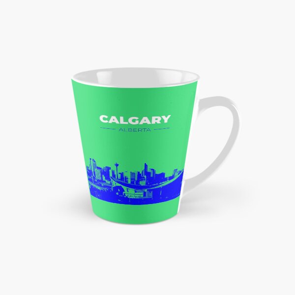 Item preview, Skyline, cityscape poster of Calgary (green) designed and sold by CMYKStudio.