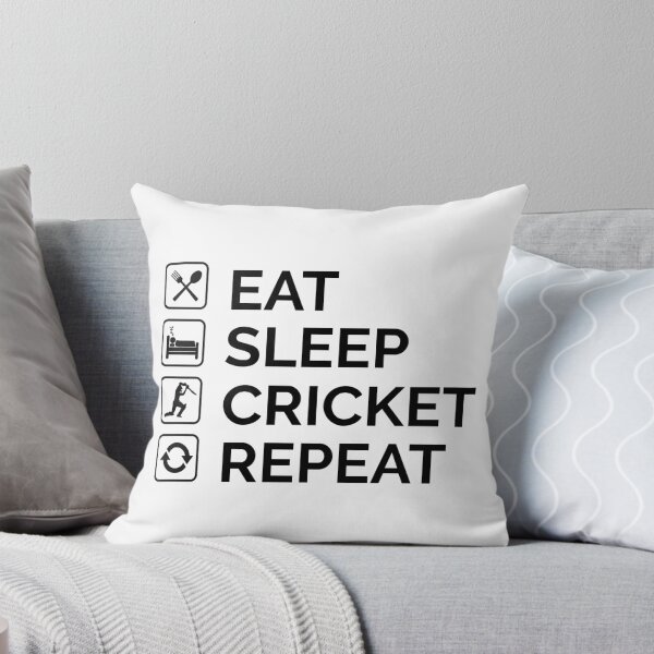 Artikelvorschau, Eat Sleep Cricket Wiederholen Sie Cricket-Spiel-Spieler entworfen und verkauft von Sour Soul.
