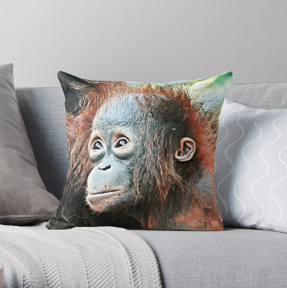 Item preview, Throw Pillow designed and sold by OrangutanDad.