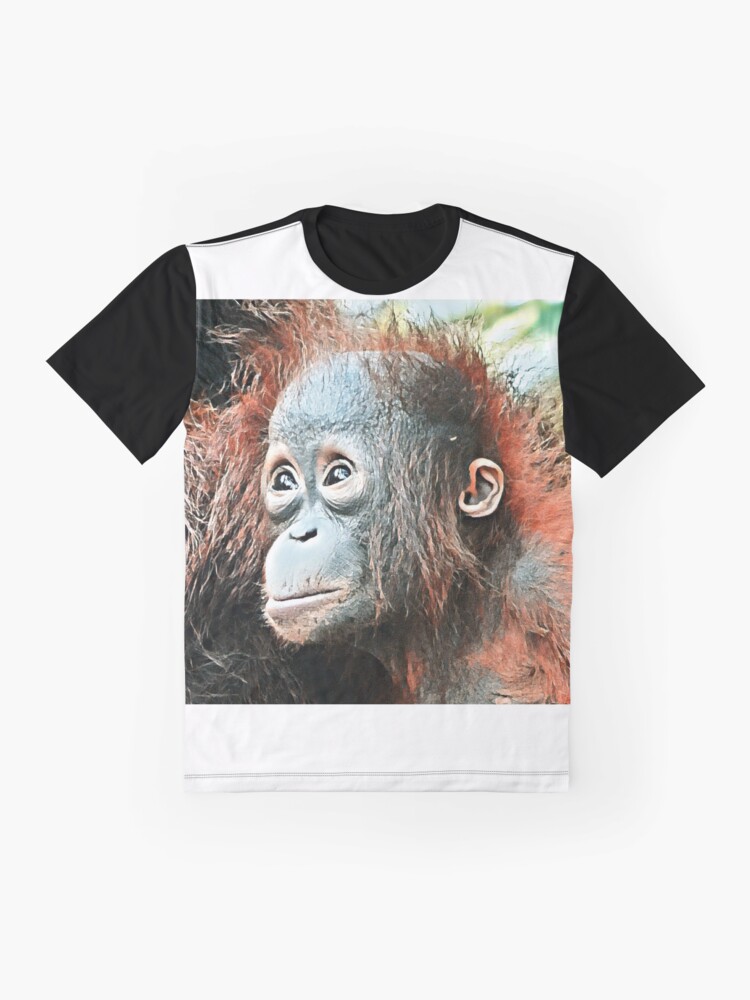 Alternate view of Baby orangutan living in Tanjung Puting National Park Graphic T-Shirt