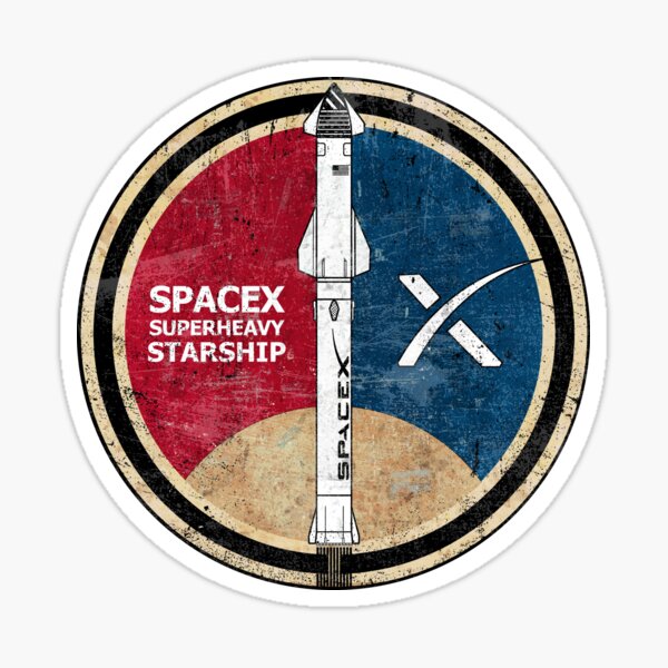 SpaceX SuperHeavy-Starship Sticker