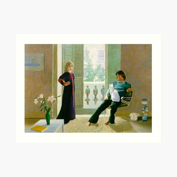 david hockney el señor y la señora clark y percy analizan Lámina artística