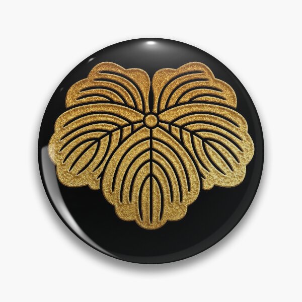 Daki Myoga Kamon in Gold Seal  Pin for Sale by Takeda-art