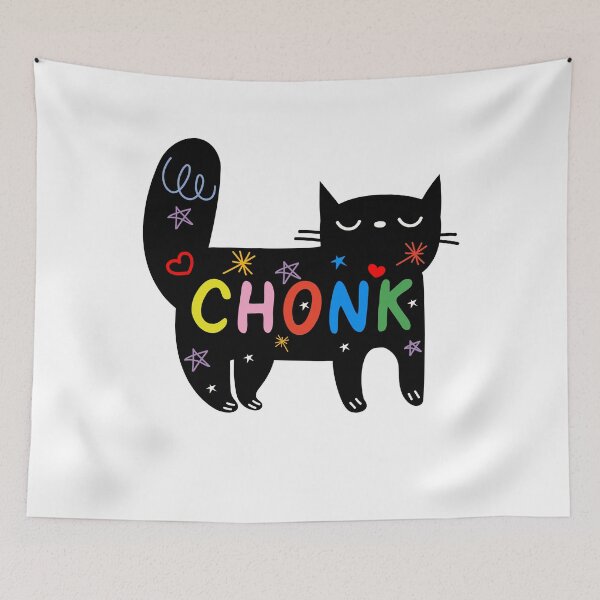 Item preview, Funny Chonk Fat Cat Meme, Oh Lawd He Comin Design designed and sold by SurgicalDesign.